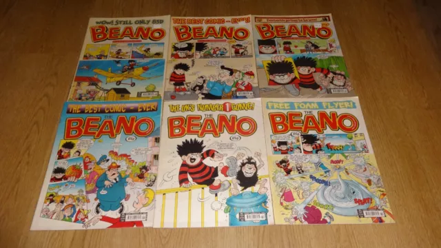 LOT of 6 Beano Comic from the UK x 6 Issues - 2007