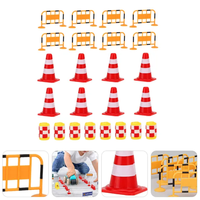 24 pz segnali stradali giocattoli blocco stradale mini cono stop modelli bambino il