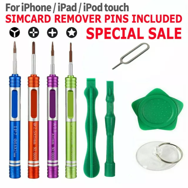 Repair Opening Pry Tools Screwdriver Kit Set Cell Phone iPhone X XR XS 8 7 6 5 4