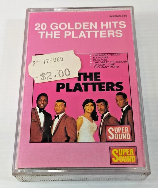VINTAGE THE PLATTERS 20 Golden Hits Audio Cassette Tape Album 1994 7.