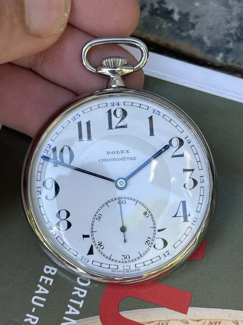 Montre De Poche Gousset Hebdomas - Fabriquée En Suisse Vers 1900 - État Très Bon - Pièce De Collection