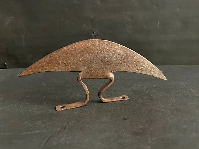 Tête De Hache Demi-lune En Fer Forgé à La Main - Pièce Vintage Rustique Et Solide, Fabriquée En Inde