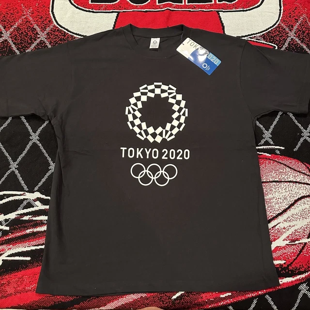 2020 TOKYO OLYMPICS Harmonized Checkered Emblem Logo Print TShirt Sz