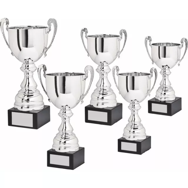 Silver Presentation Trophy Cup Heavy Marble Base Multi Sports Free Engraving TWT