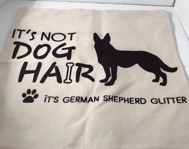 Lot of 2 German Shepherd Dog Zippered-Pillow Covers Cases 17”x17” Unused