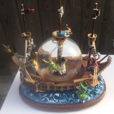 DISNEY PETER PAN Pirate Ship Snow Globe £300.00 - PicClick UK