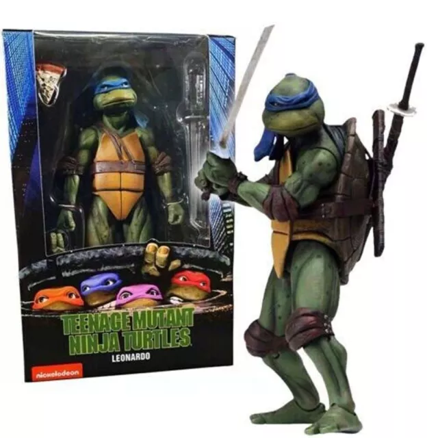 NECA TMNT Teenage Mutant Ninja Turtles 1990s Movie 7" Action Figure Toys Gift UK 3