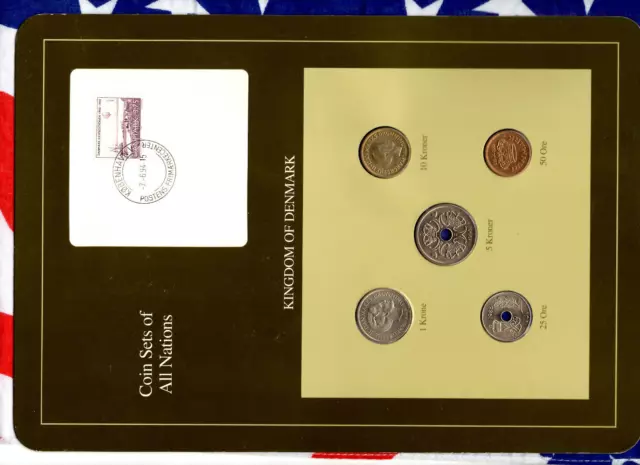 Coin Sets of All Nations Denmark 1988 - 1990 UNC 10 Kroner 1989 5 Kroner 1990