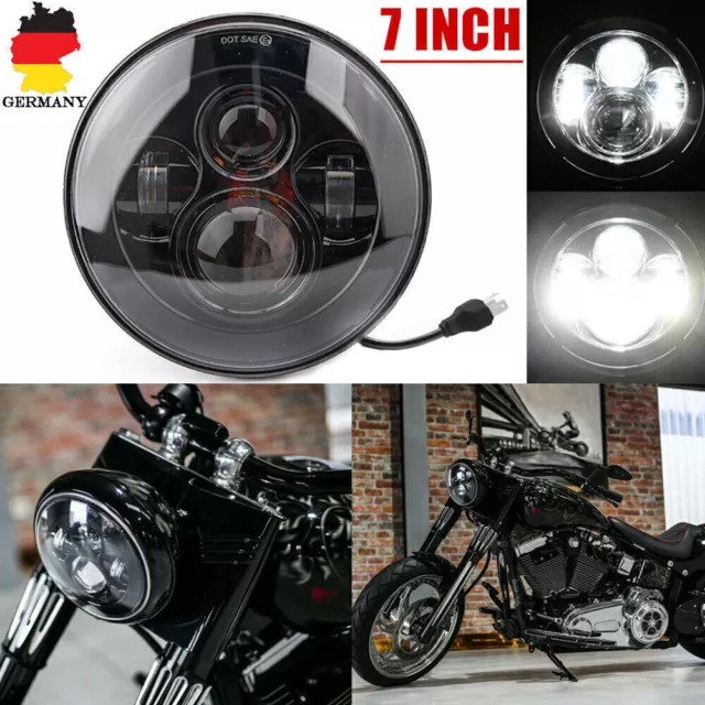 7 Zoll Motorrad LED Haupt Hi/Lo Projektor Beam Scheinwerfer für Harley E-Geprüft