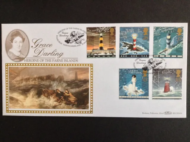 GB Benham 1998 Lighthouses Set on Grace Darling First Day Cover - Bamburgh S/H/S