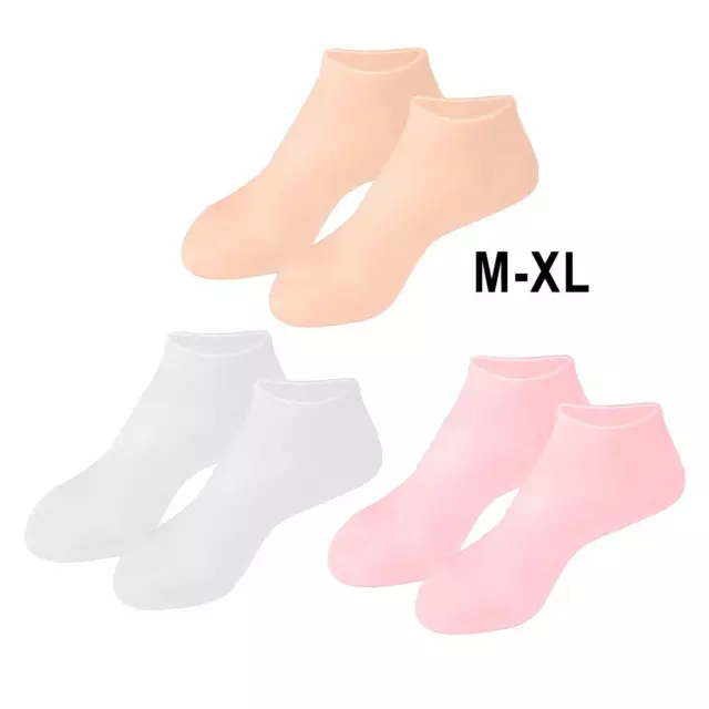 Weiche Silikon Gel Socken für rissige Füße Ärmel Zehensocken Fersenschutz