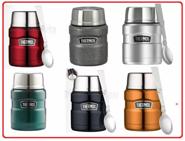 ❤ Thermos STAINLESS STEEL Vacuum Insulated Food Jar Container 470ml With Spoon