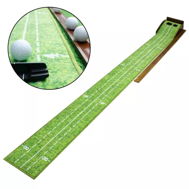 Golf Putting Green Mat Professional Practice Portable Putter Alignment Guide