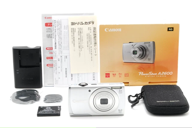 【TOP MINT in BOX】 Canon PowerShot A2600 Silver 16.0MP Digital Camera From JAPAN