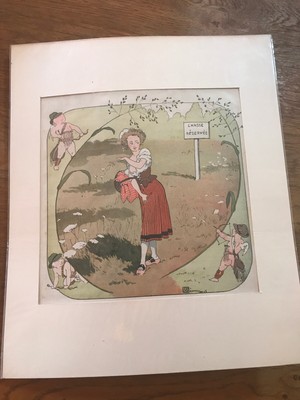 Gravure 1900 Illustrateurs Homme Et Femme De Ménage  Idéal Deco Loft 