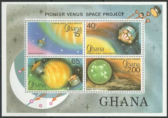 Ghana - Pioneer-Venus-Programm Block 79 postfrisch 1979 Mi.Nr. 791-794 B II