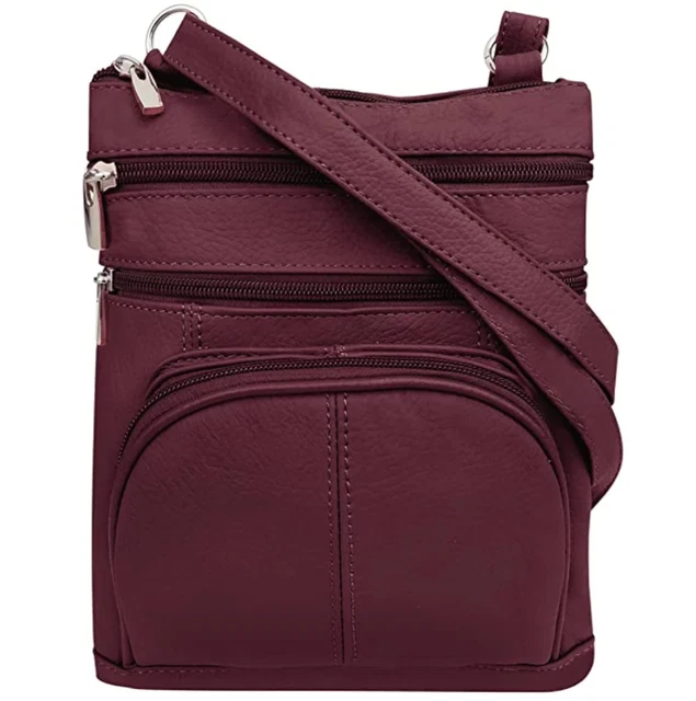 Véritable Cuir Vachette Clouté Poche Femmes Bandoulière Sac à Main