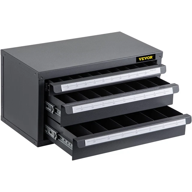 Drill Bit Dispenser Cabinet, Three-Drawer Drill Bit Organizer Cabinet Cold Rolle