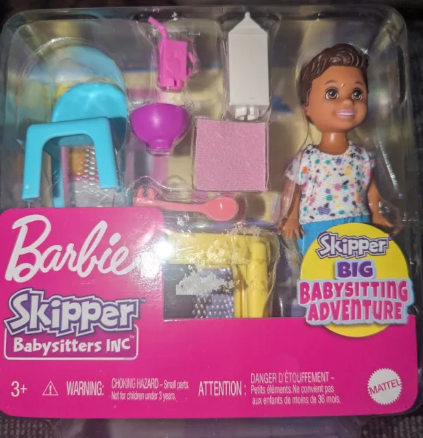 Barbie Skipper Babysitters Inc Small Doll and Snack Time Playset with Toddler