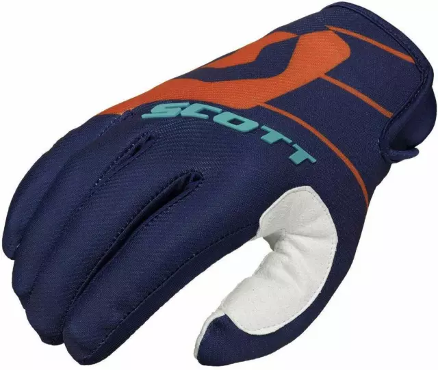 Guanti Gloves Moto Enduro Cross Mx Scott 350 Race Blu Orange Arancio Tg Xl