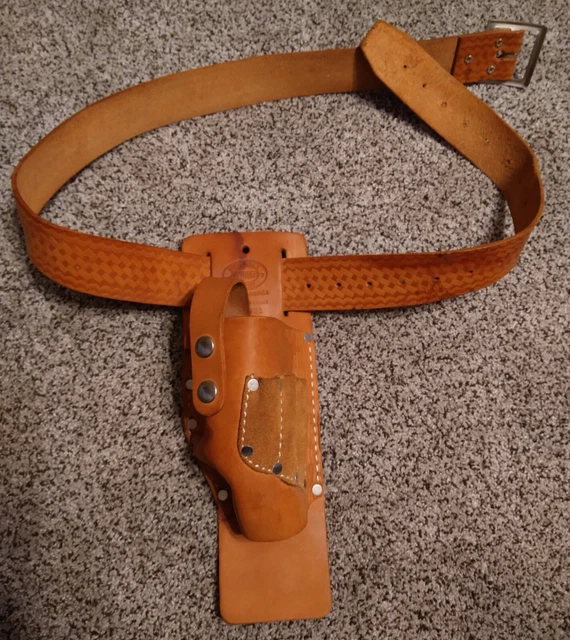 Vintage Nicholas Right Hand Top Grain Cowhide Leather Drill Tool Holster #1702