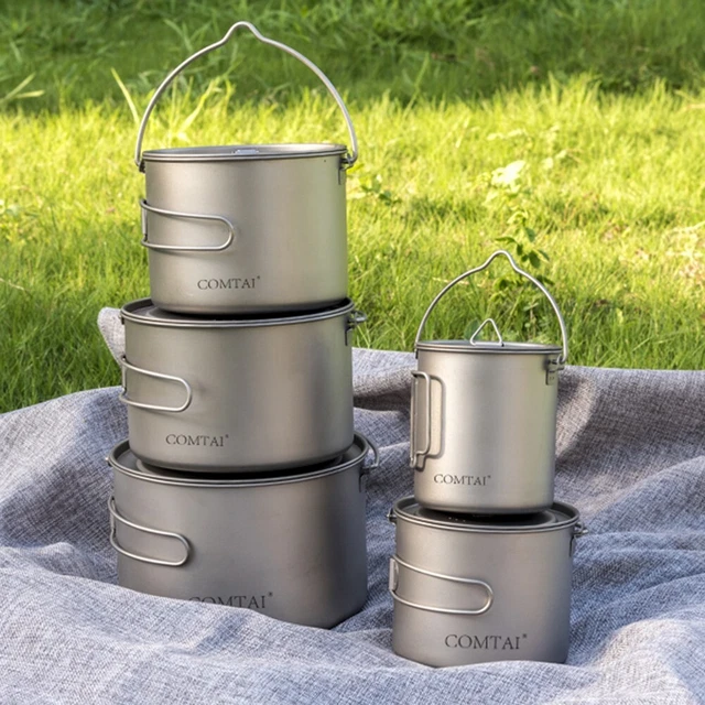 Neu Hohe Qualität Topf Hängender Topf Picknick-Kochgeschirr Mit Deckel