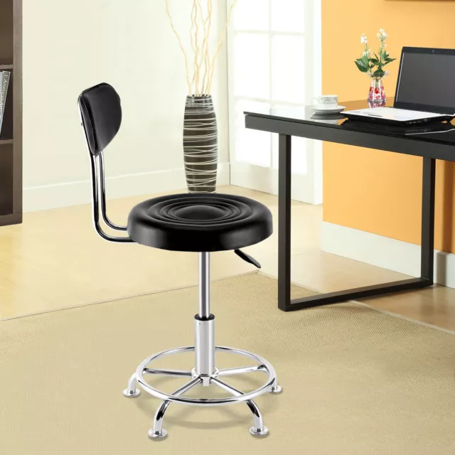 WORK SHOP STOOL Bench Hydraulic Chair Bar Garage Adjustable Height&Back