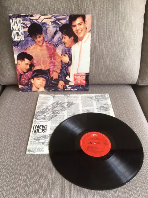 new kids on the block step by step 1990 lp + inner original vinyl hip hop rock