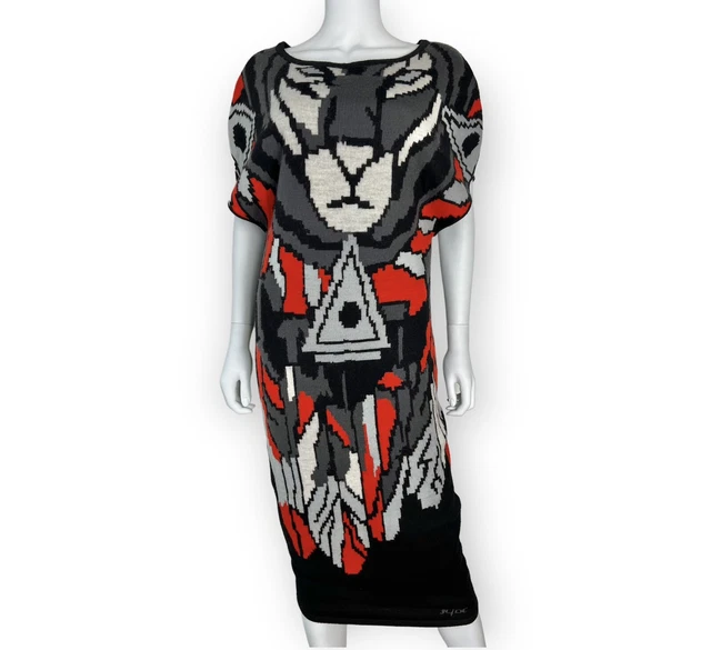 JC/DC Jean Charles De Castelbajac intarsia knit wool dress JC/DC Jean Charles De Castelbajac intarsia knit wool dress
