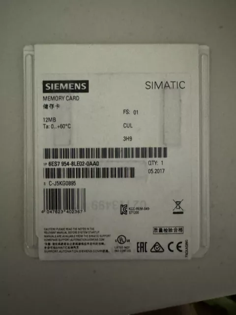 6ES7954-8LE02-0AA0 Siemens Memory Card