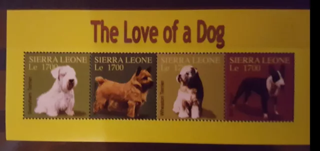 Briefmarken Hunde Sierra Leone Kb.,postfrisch