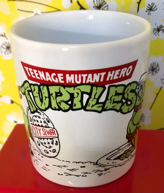 Vintage TMNT Raphael Mug UK Teenage Mutant Hero Turtles Coloroll Mirage Studios