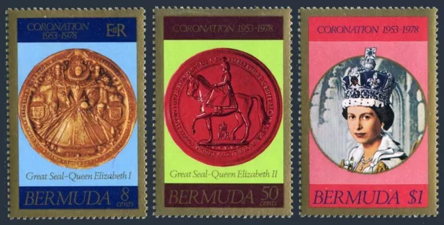 Bermuda 360-362,MNH.Mi 349-351. QE II Coronation,25th Ann.1978.Royal Seals,Horse