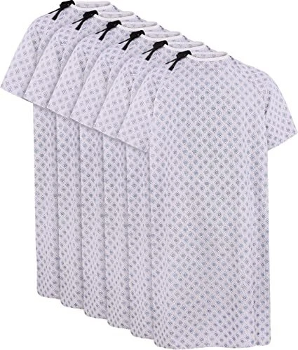 HOSPITAL GOWN Patient Gowns Cotton Blend Unisex Back Tie 6 Pcs 45X61
