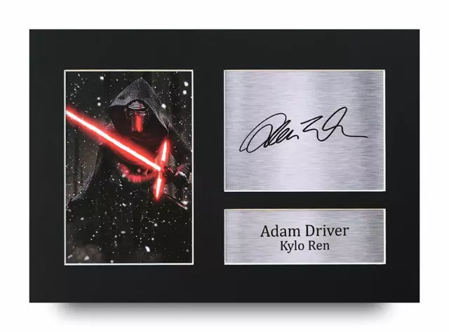 Adam Driver Signed Pre Printed Autograph A4 Photo Gift For a Star Wars Fan