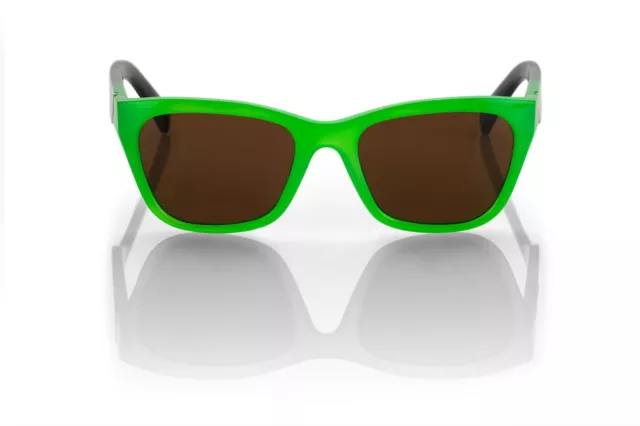 100% ATSUTA  Motorcycle Sunglasses Neon Green/Black ADULT **NEW** Free Post 3