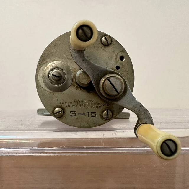 JAMES HEDDON’S SONS DOWAGIAC MICH 3-35 James Heddon S Sons Dowagiac Mich 3-35 Vintage Fishing Reel