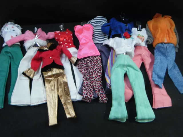 1x DOLL SIZED DRESS CLOTHING JEANS TROUSERS TOP BLOUSE OUTFIT & SHOES UK SELLER