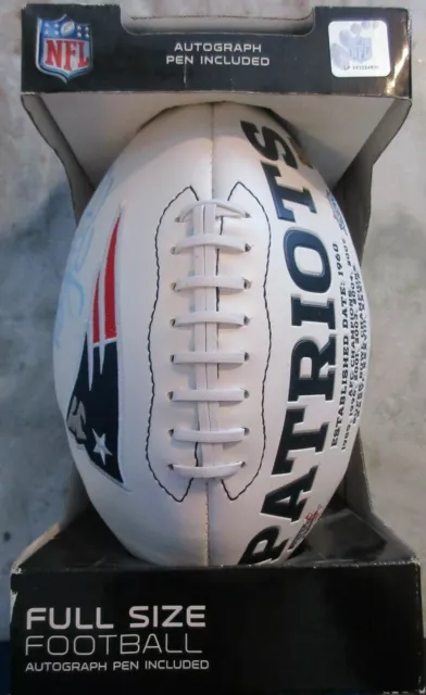 New England Patriots Superbowl Champions Football Signed by Deion Branch