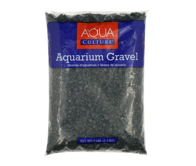 Fish Bowl Tank Aquarium Gravel, Black, 5 lb