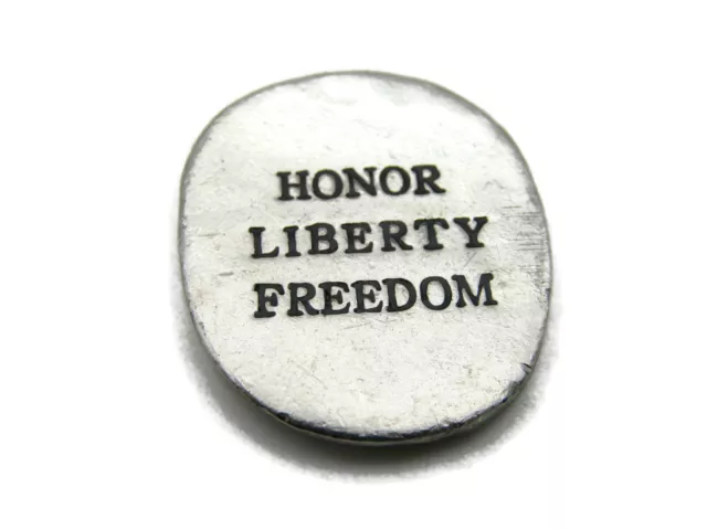 American Flag Coin Honor Liberty Freedom Silver Tone 3