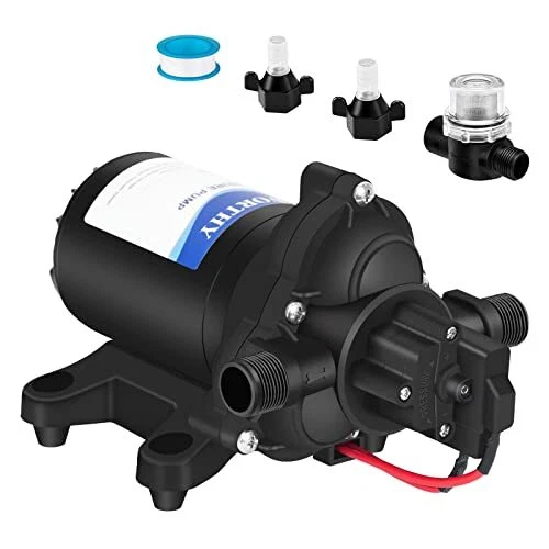 RV Fresh Water Pump 12V DC 3.5GPM 45PSI Upgraded Pressure Switch, ...