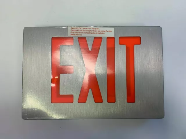 Die-Cast Commercial Exit Sign Red Standard AC Only 12.75"x8.5", 12.75 in