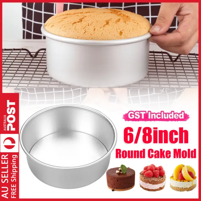 6/8inch Cake Mold Round DIY Cakes Pastry Baking Tin Pan Round Aluminium AU STOCK