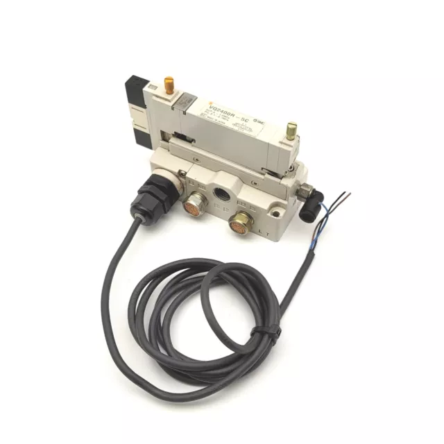 SMC VQ2400R-5C 3-Position Exhaust Center Solenoid Valve 0.1-0.7MPa Coil: 24VDC