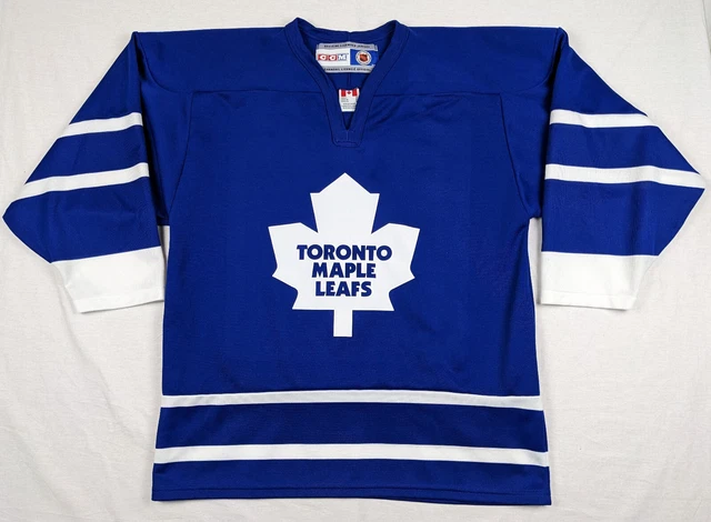Vintage CCM Toronto Maple Leafs Hockey Jersey Men's Size Medium M Blue White NHL