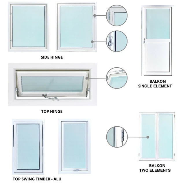 Fenêtres revêtues bois et bois/aluminium et portes extérieures/intérieurs. Basse énergie  4