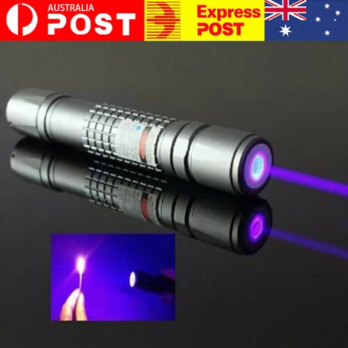 High Power Blue Purple Laser Pointer Burning Light Beam Pen Battery Charger 1mW