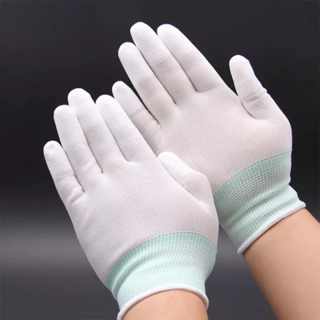 Anti Static ESD Electronic Working Gloves Pu Finger PC Antiskid for Garden B`FE