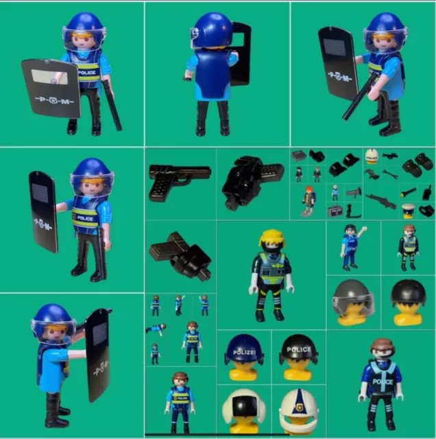 PLAYMOBIL®  Polizist SEK Figuren und Zubehör  Waffen  Mütze  zum Auswählen #PM45 3